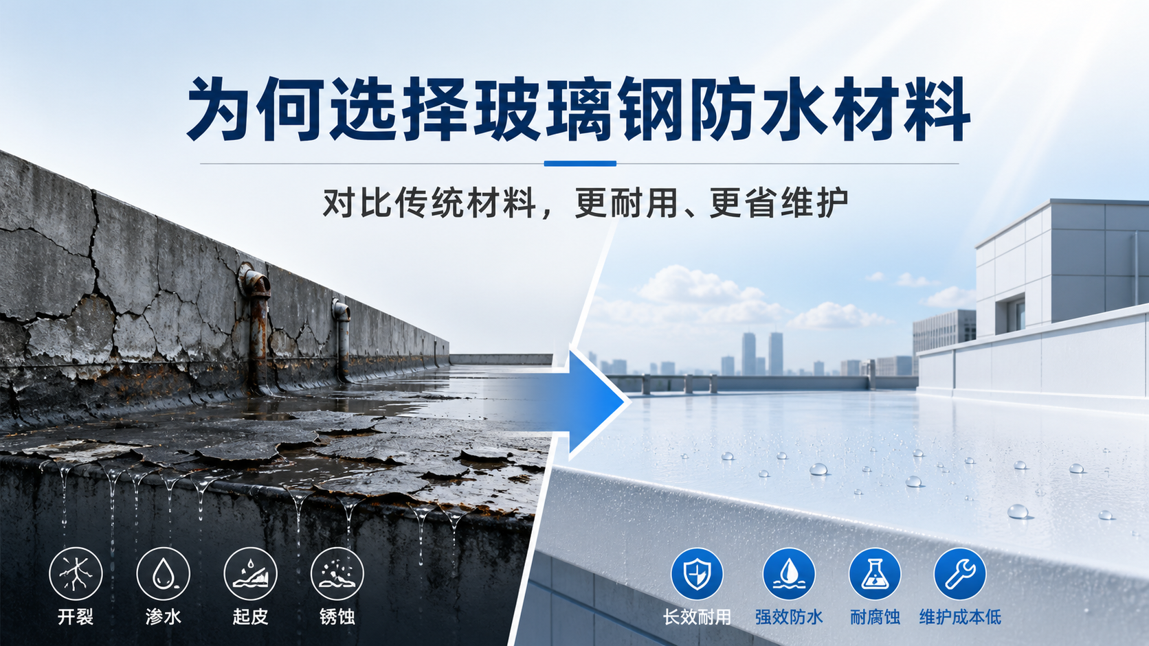 在琼中，为何选择玻璃钢防水材料而非传统材料